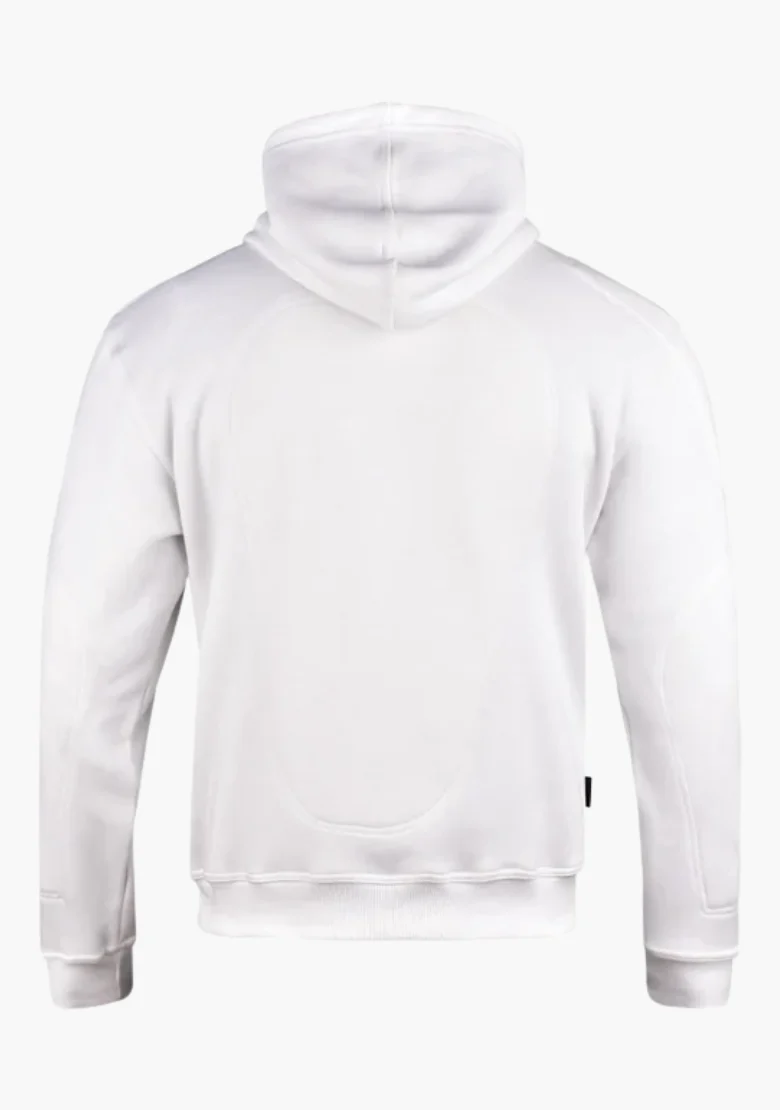 WCL Armoured Kevlar Lined Motorcycle Riding Hoodie - White - Image 6