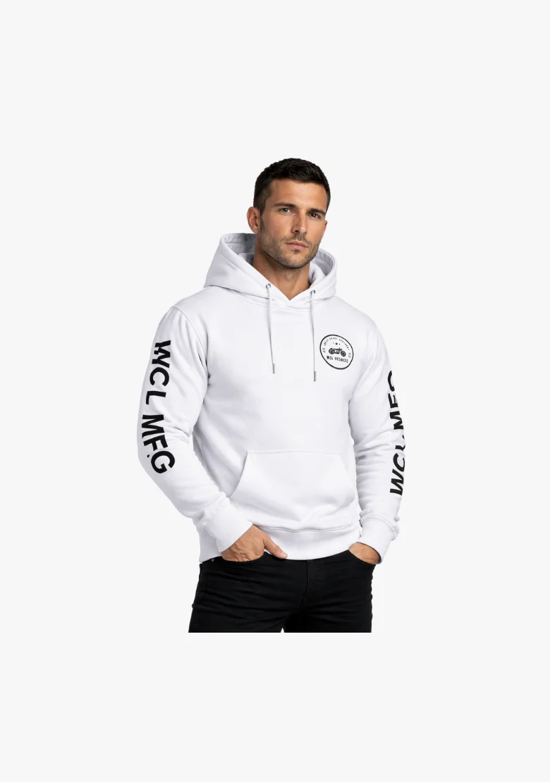 WCL Armoured Kevlar Lined Motorcycle Riding Hoodie - White - Image 2
