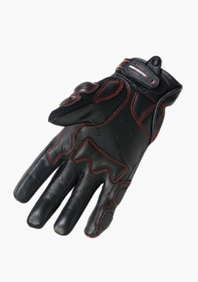 WCL Blaster Leather Motorcycle Armoured Gloves Black - Image 4