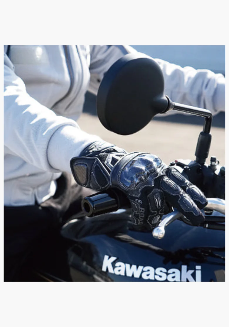 WCL Blaster Leather Motorcycle Armoured Gloves Black - Image 5