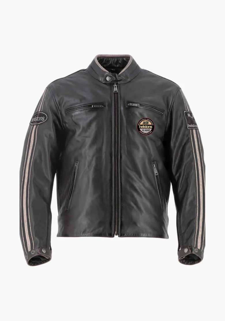 WCL Ace Brown Leather Jacket with CE level 2 Ghost Armor