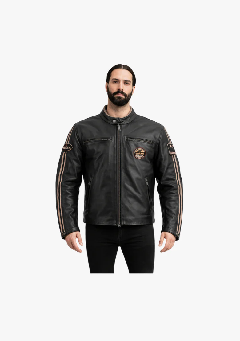 WCL Ace Brown Leather Jacket with CE level 2 Ghost Armor - Image 2
