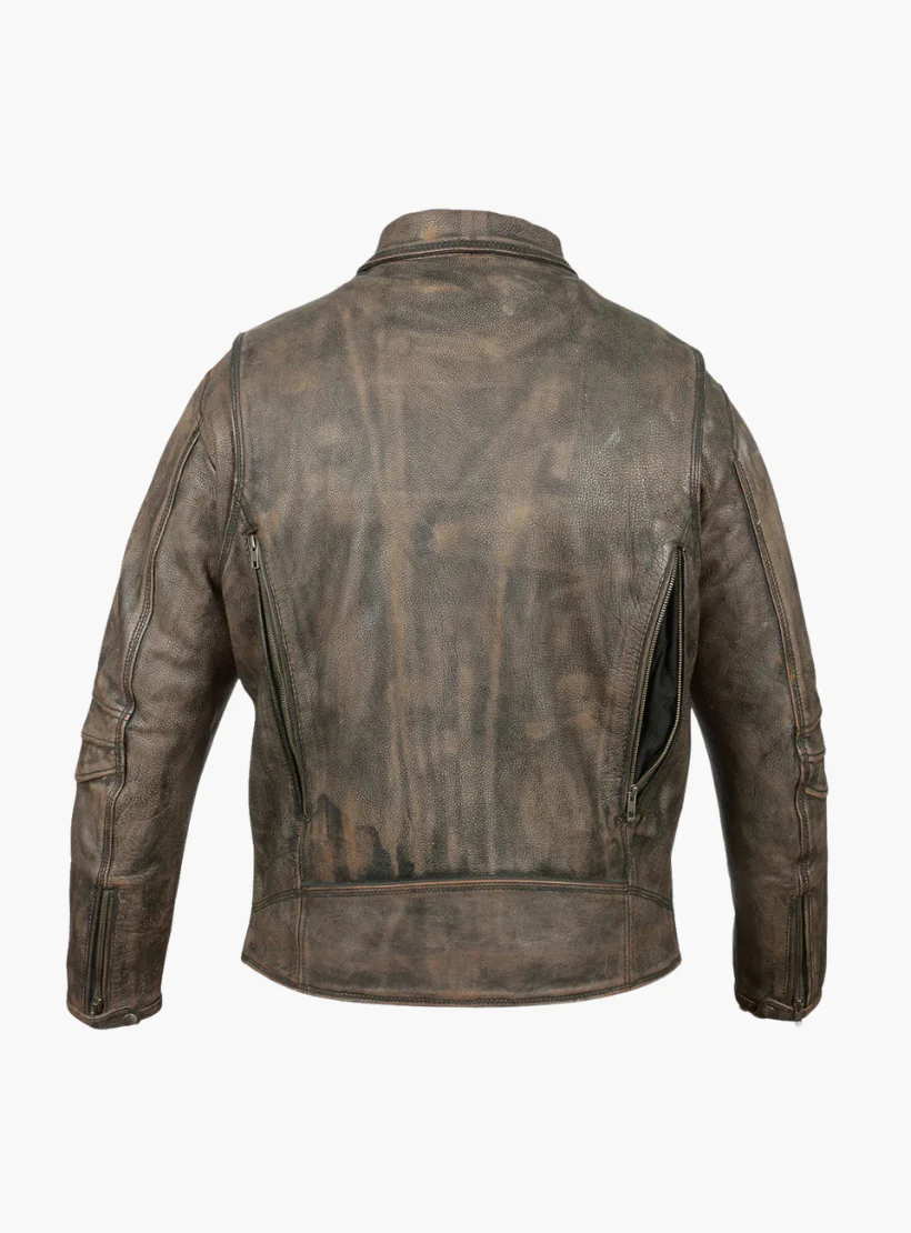 WCL- Chief Jacket Premium Leather with Kidney protection - Distressed Brown - Image 3