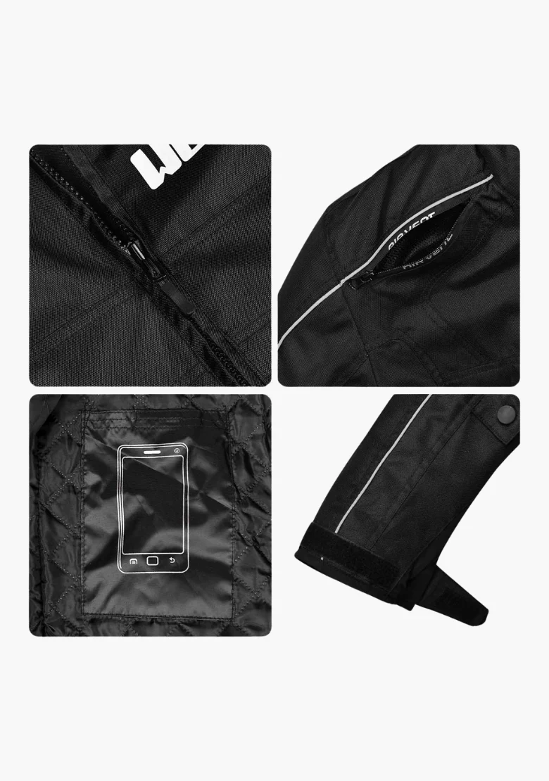 WCL Conqueror Armoured Motorcycle Textile Jacket - Black - Image 6