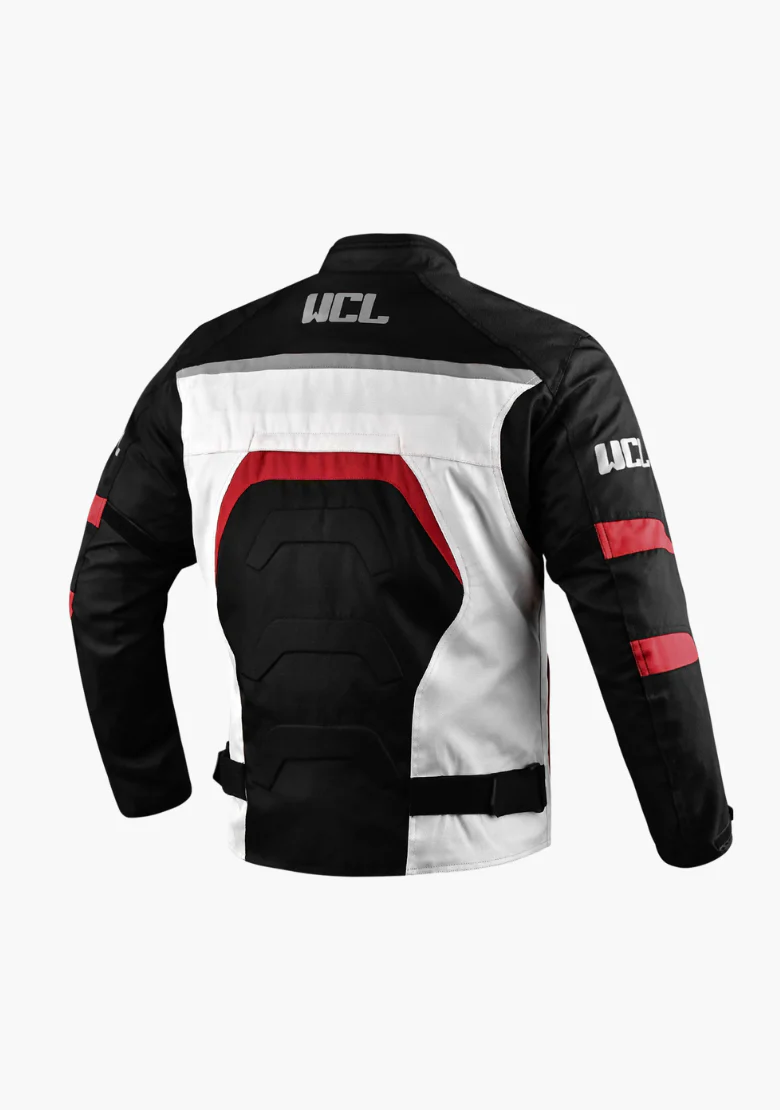 WCL Conqueror Armoured Motorcycle Textile Jacket - Red - Image 4