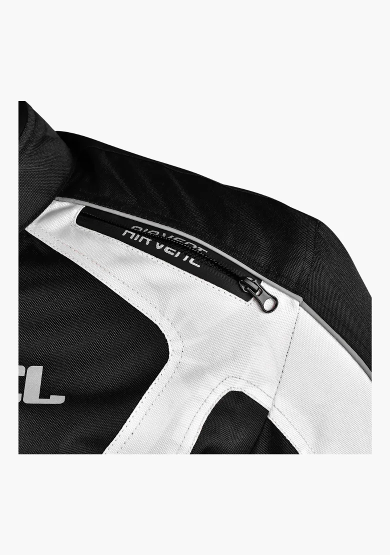 WCL Conqueror Armoured Motorcycle Textile Jacket - White - Image 5