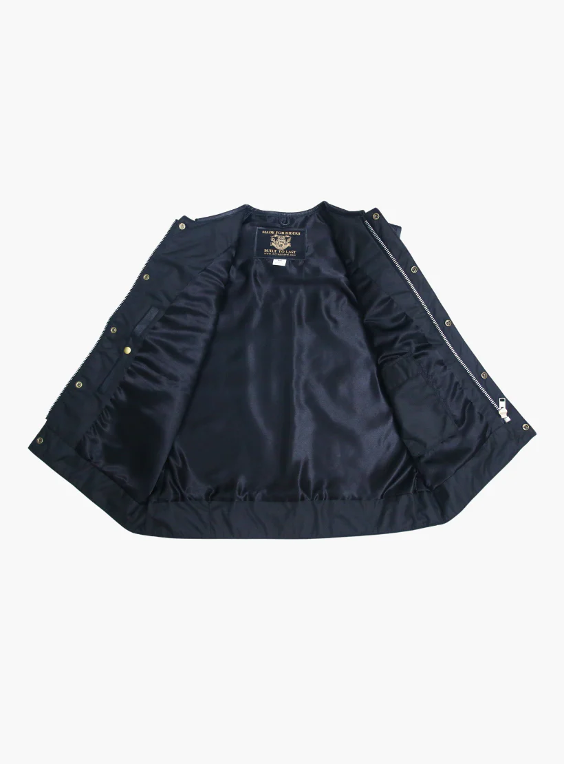 WCL Hybrid Canvas Leather Club Vest w/t Black Quilted Leather - Image 4
