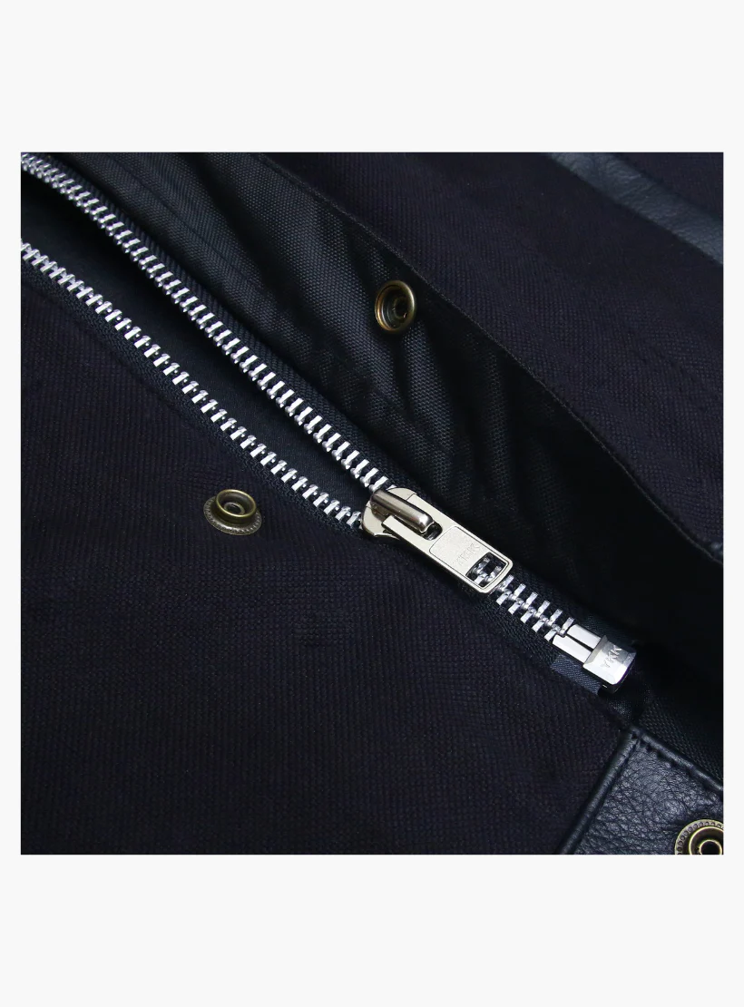 WCL Hybrid Canvas Leather Club Vest w/t Black Quilted Leather - Image 5