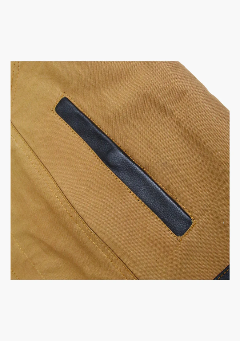 WCL Hybrid Canvas Leather Club Vest w/t Brown Quilted Leather - Image 6
