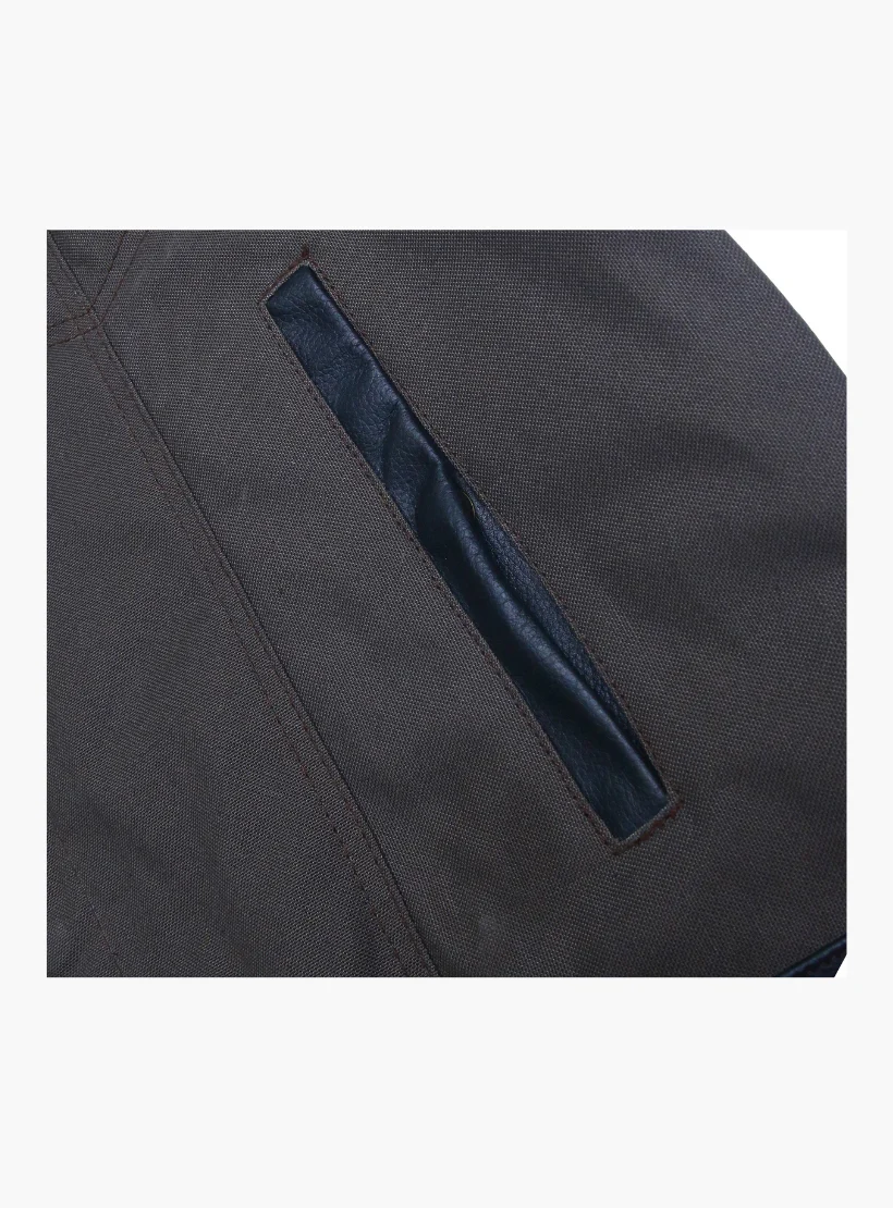 WCL Hybrid Canvas Leather Club Vest w/t Military Dark Brown Canvas - Image 5
