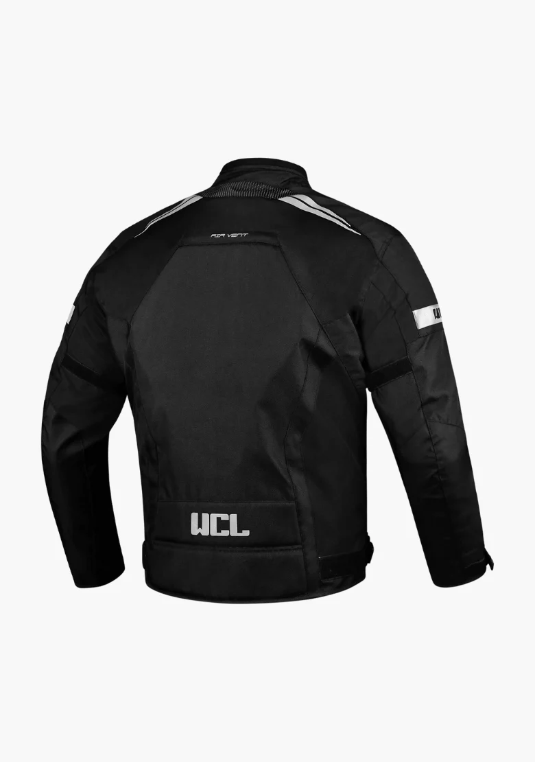 WCL Invader Armoured Motorcycle Textile Jacket - Black - Image 4
