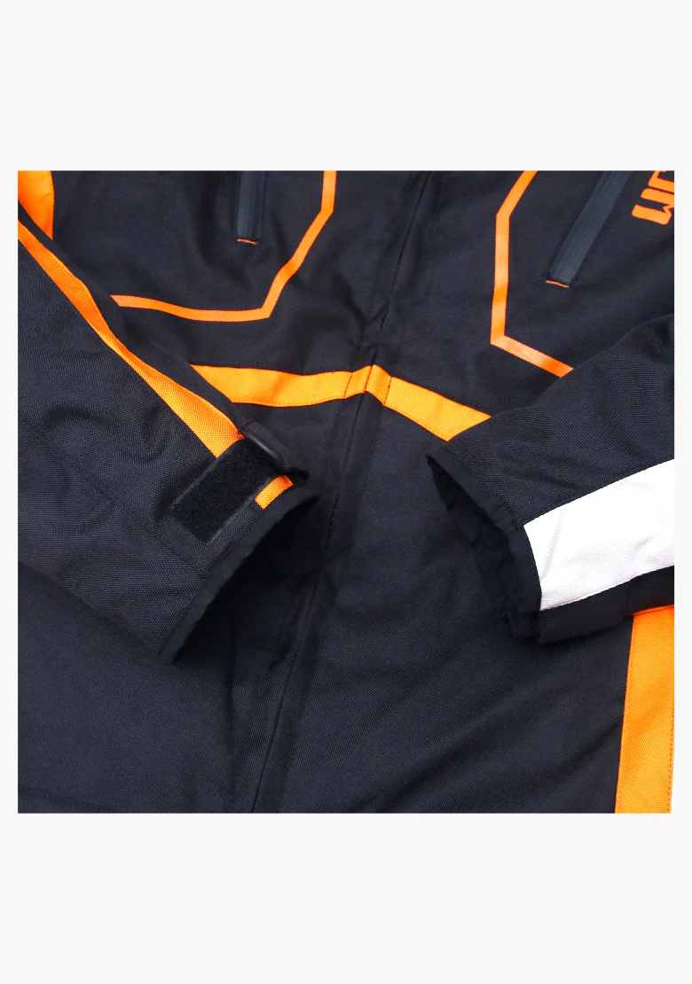 WCL Invader Armoured Motorcycle Textile Jacket - Orange - Image 6