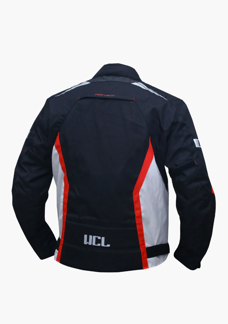 WCL Invader Armoured Motorcycle Textile Jacket Red - Image 3