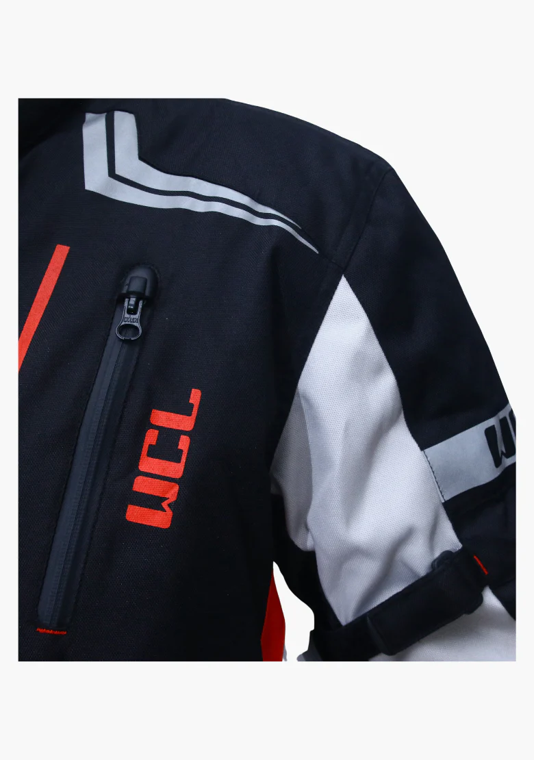WCL Invader Armoured Motorcycle Textile Jacket Red - Image 4