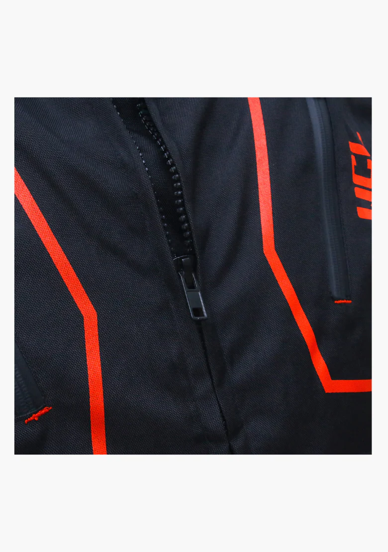 WCL Invader Armoured Motorcycle Textile Jacket Red - Image 6