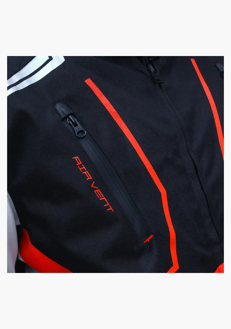 WCL Invader Armoured Motorcycle Textile Jacket Red - Image 8
