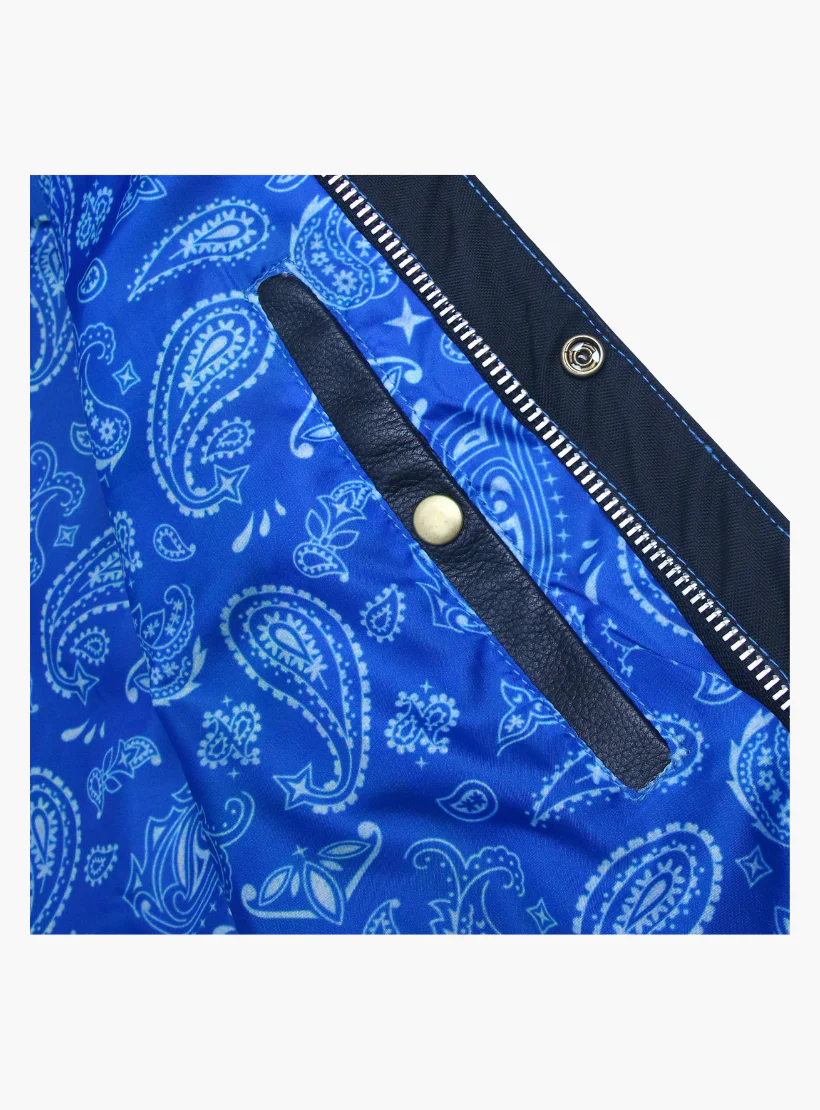 WCL Leather Club Vest w/t Blue Lace Shoulder Stitching - Image 6
