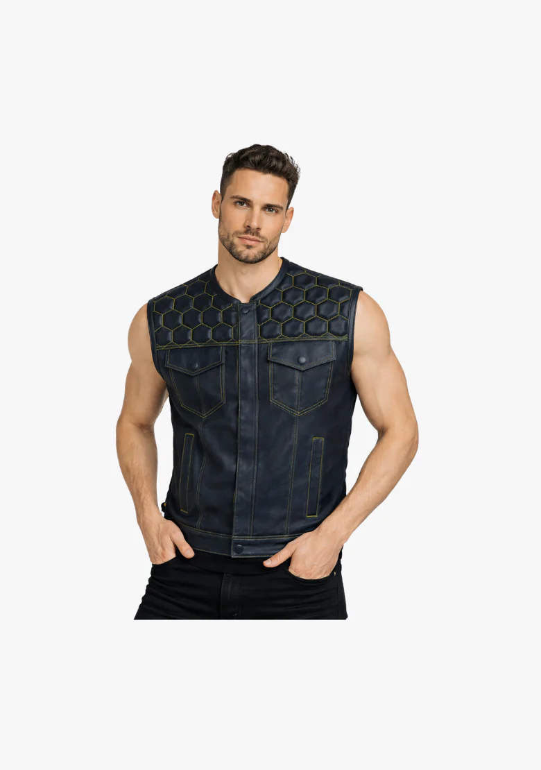 WCL Leather Club Vest w/t Mellow Design - Image 2