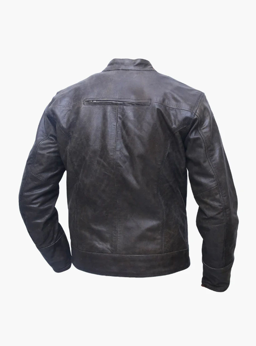 WCL Leather Scooter Style Motorcycle Jacket - Image 3
