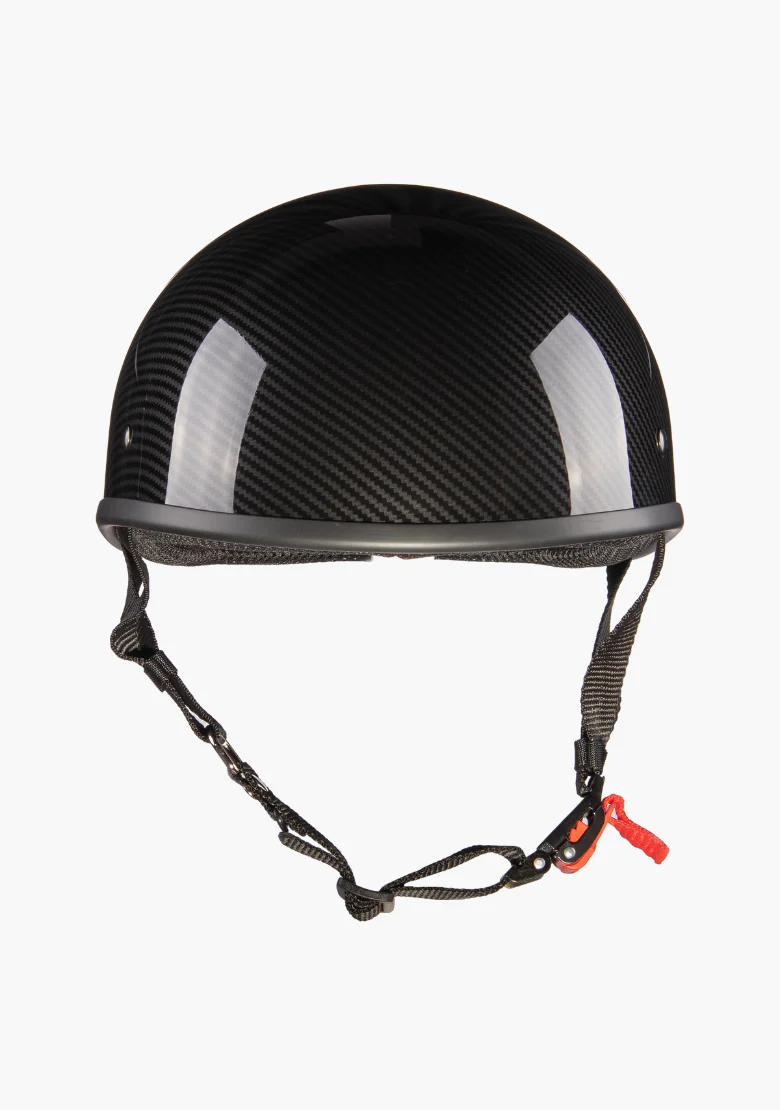 WCL Lightest and Smallest AS/NZ Beanie Motorcycle Half Helmet - Carbon Fibre - Image 4