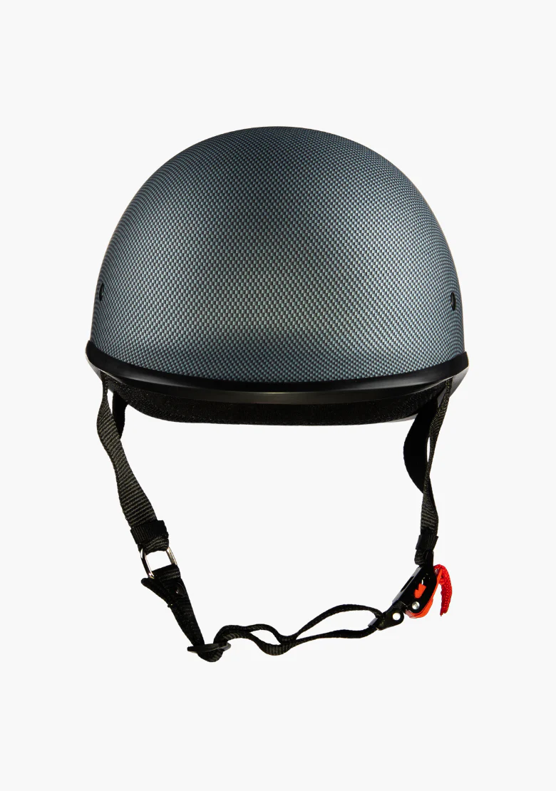 WCL Lightest and Smallest Twister Style Polo Motorcycle Half Helmet - Carbon - Image 3
