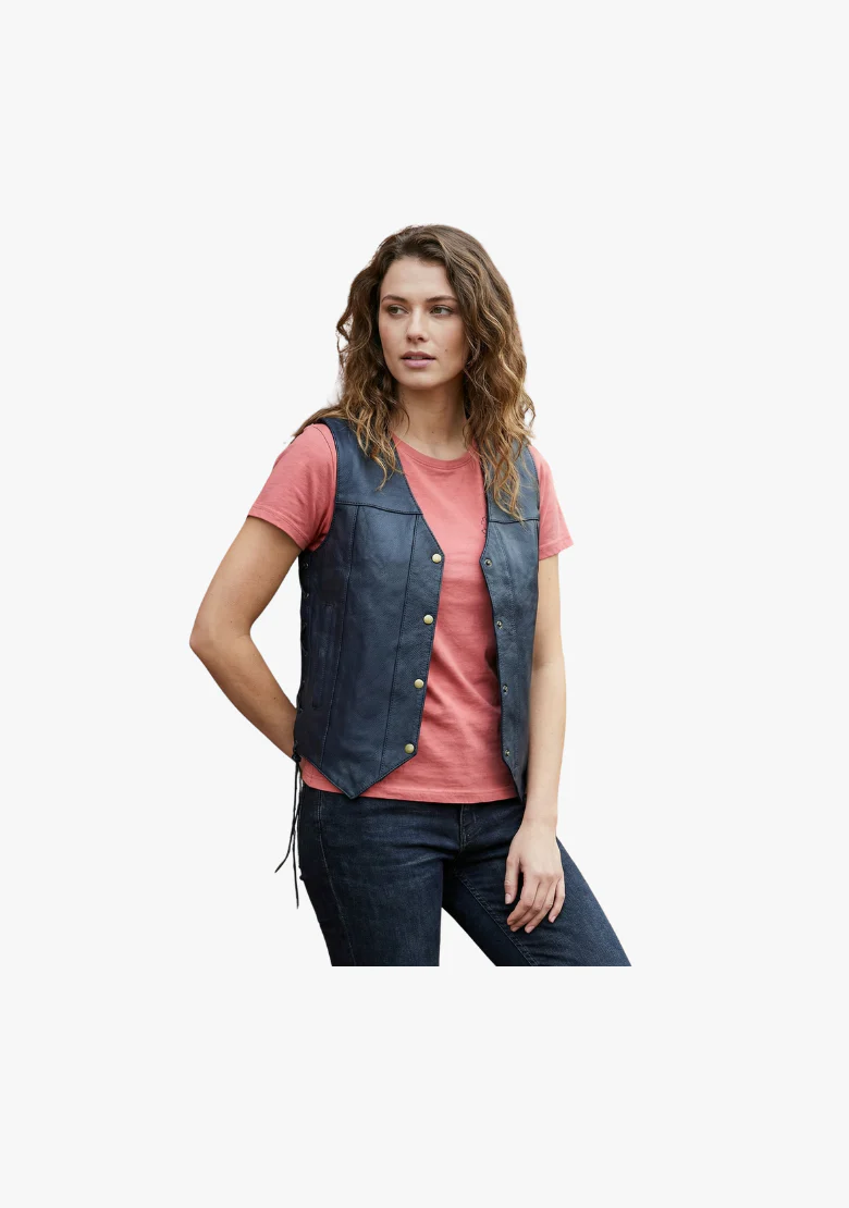 WCL Women Light Leather Vest - Image 2